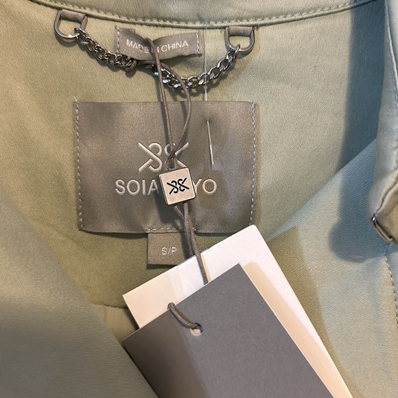NWT Anthropologie Soia + Kyo “Kya” Trench Coat in Sage Size Small - Picture 8 of 16